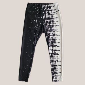 FILA Sport White and Black Speckle Athletic Leggings